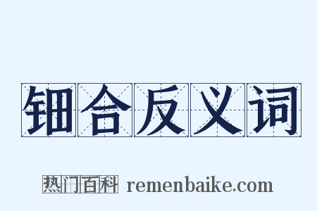 钿合反义词是什么意思的图片